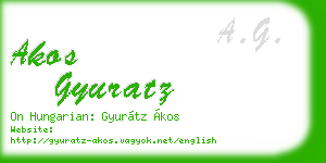 akos gyuratz business card